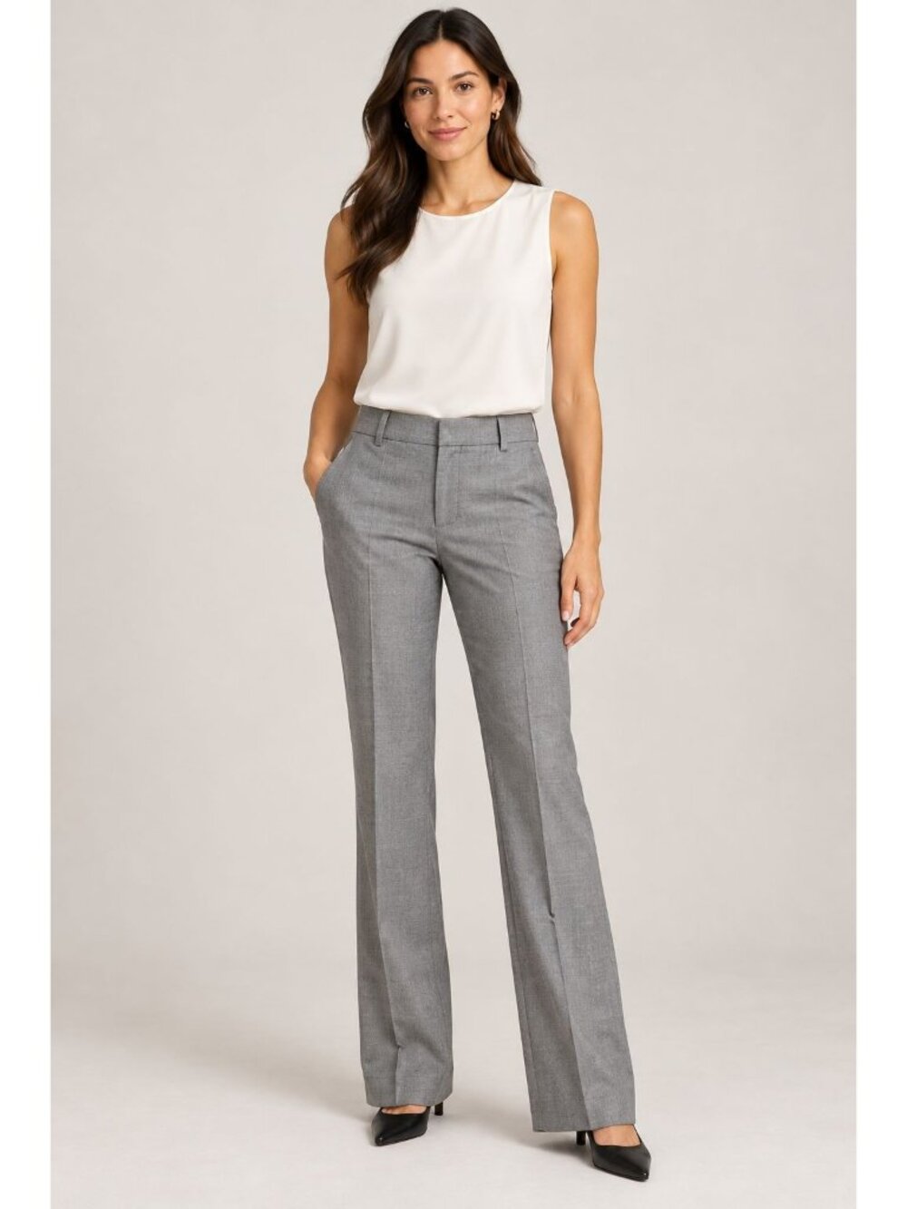 Banana Republic The Martin Fit Womens Gray Dress Pants Size 4